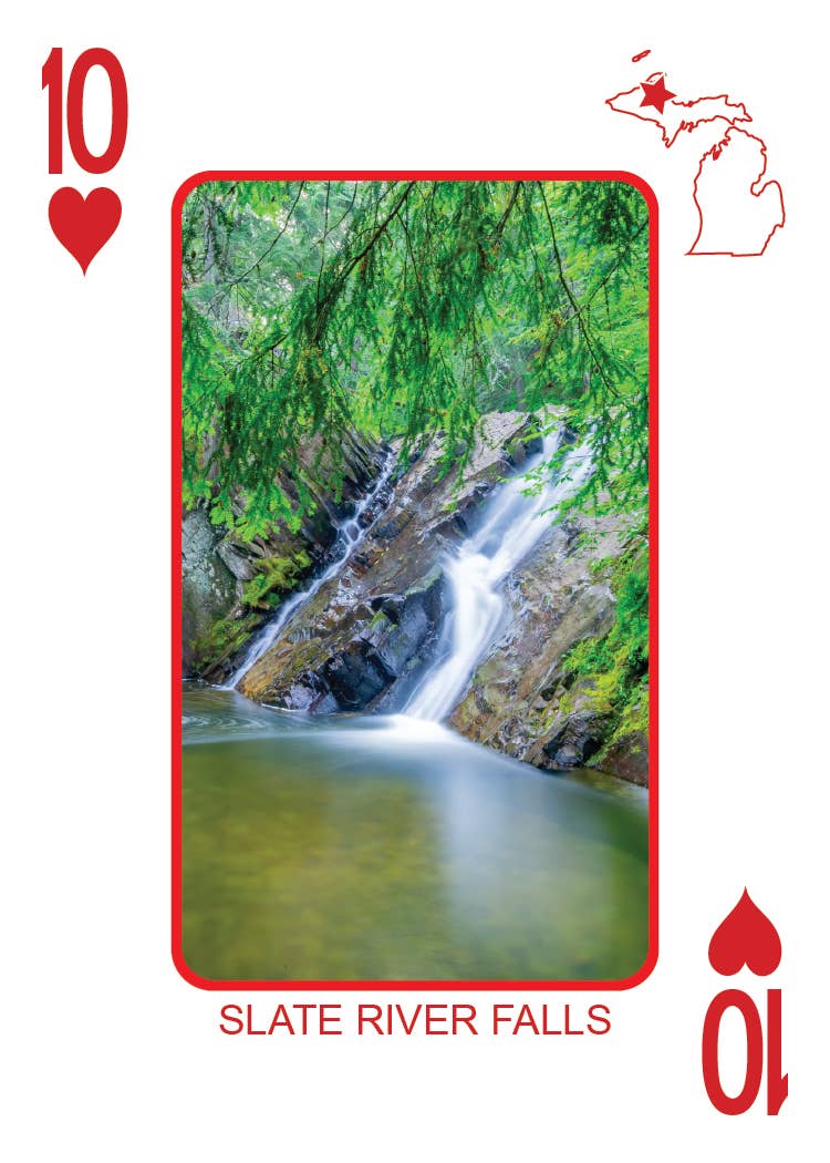 WATERFALLS OF MICHIGAN - Playing Cards - Euchre Friendly