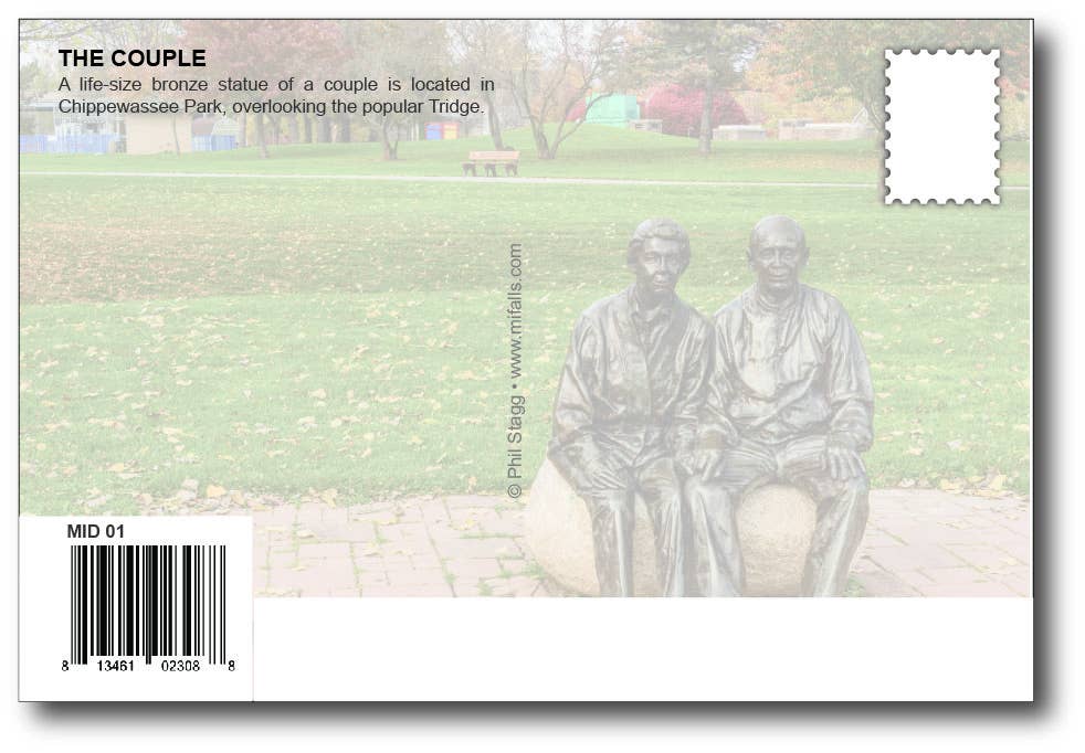 THE COUPLE - Midland Michigan Postcard