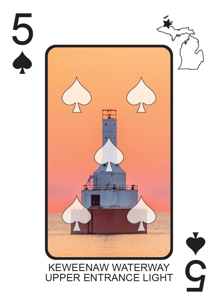 LIGHTHOUSES OF MICHIGAN - Playing Cards - Euchre Friendly