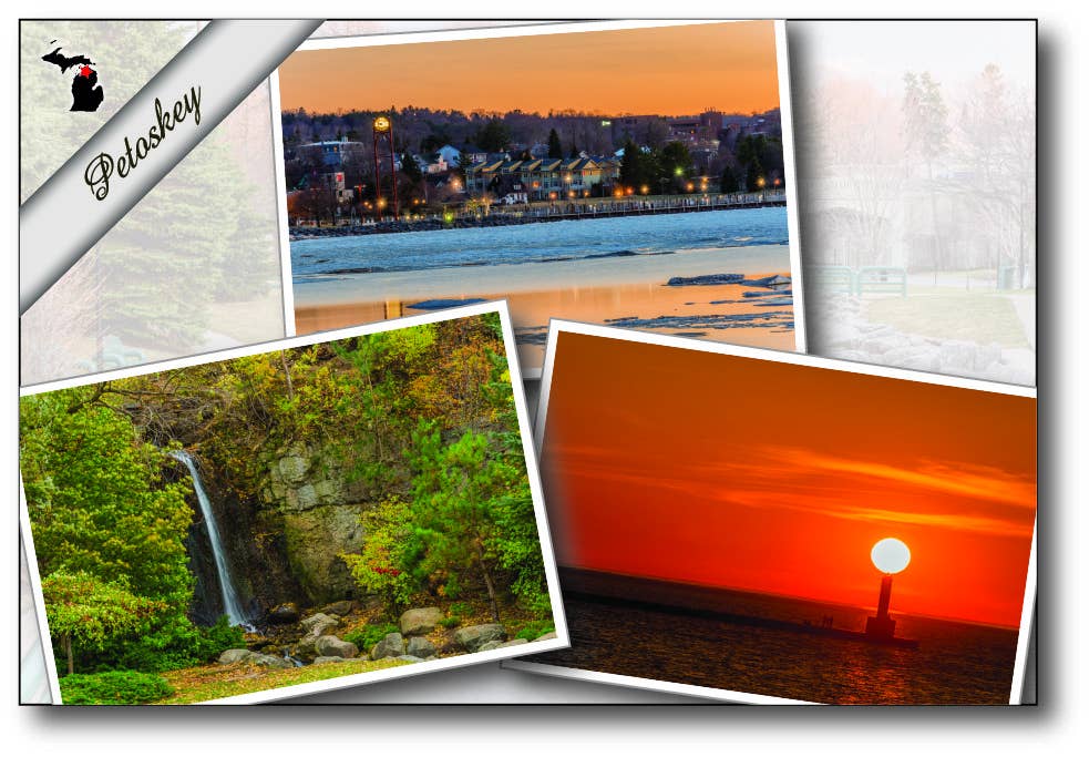 PETOSKEY - COMPOSITE - Michigan Postcard