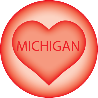 MI | 2.25" MAGNET - Love Heart Theme