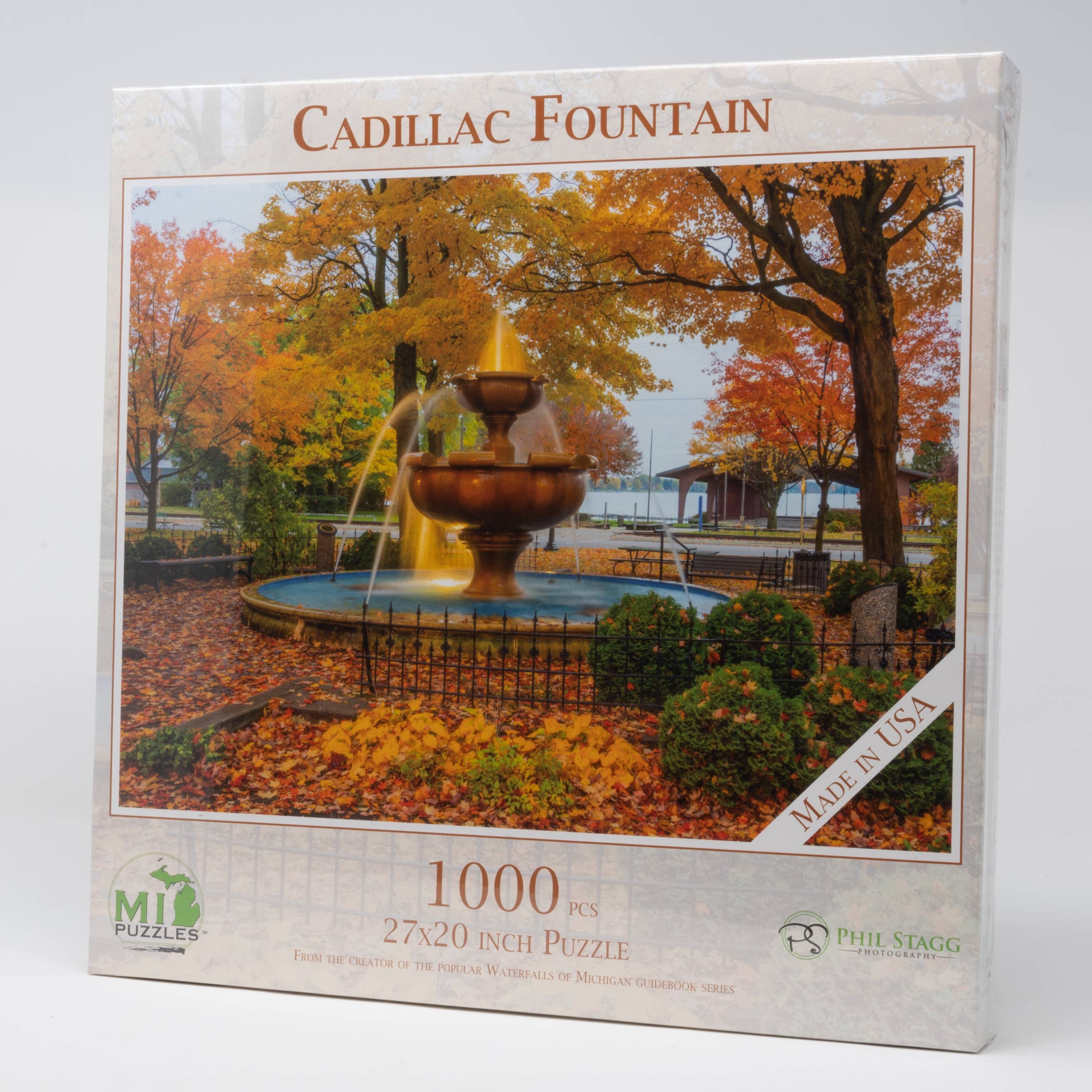 Image of Cadillac Fountain - 1000 Piece Michigan Puzzle