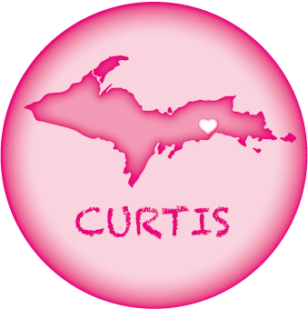 CURTIS, MI | 2.25" BUTTON MAGNET