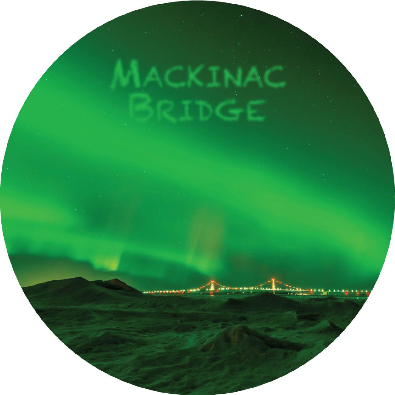 MACKINAC BRIDGE - FLEXIBLE MAGNET - Northern Lights
