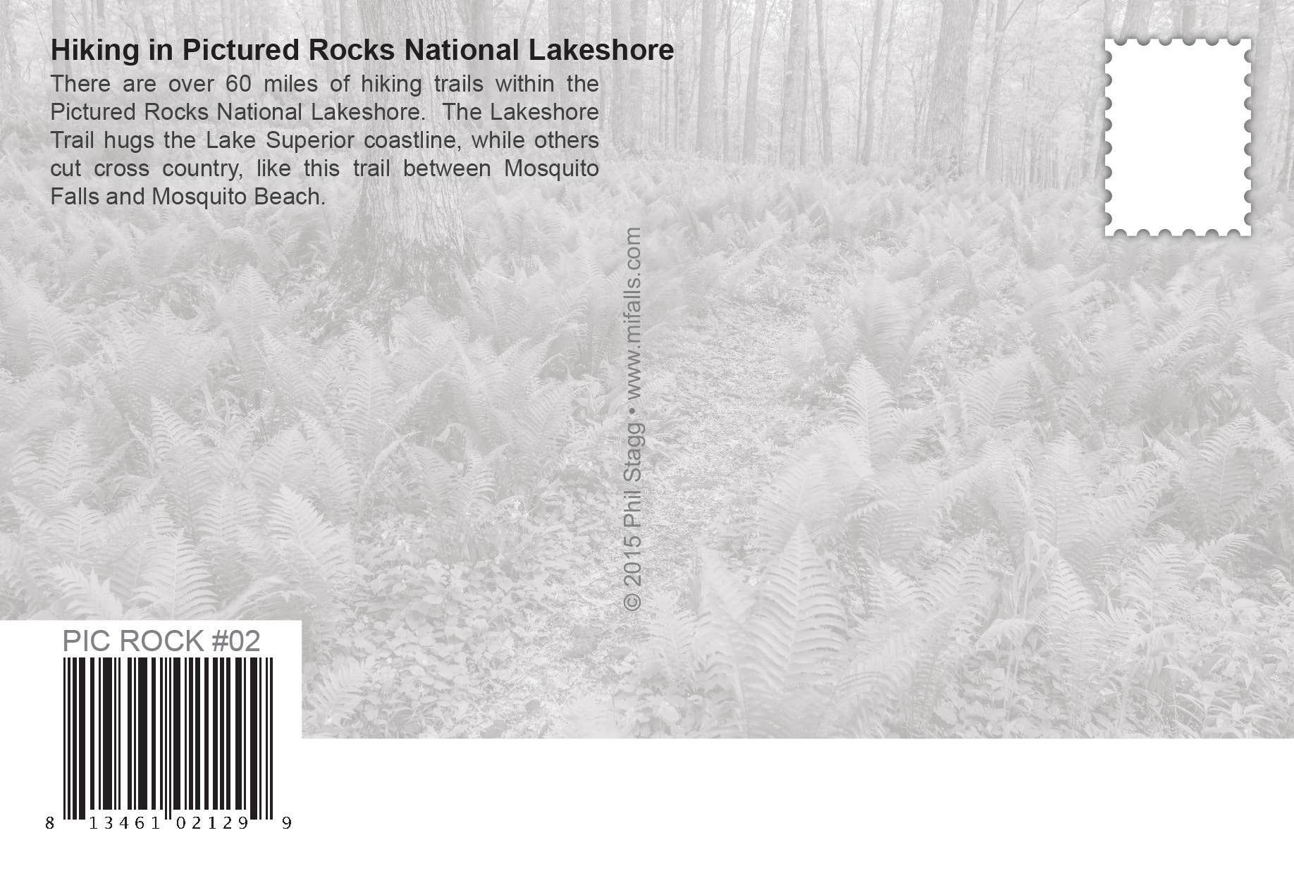 Image of HIKING IN THE PICTURED ROCKS NATIONAL LAKESHORE - Postcard