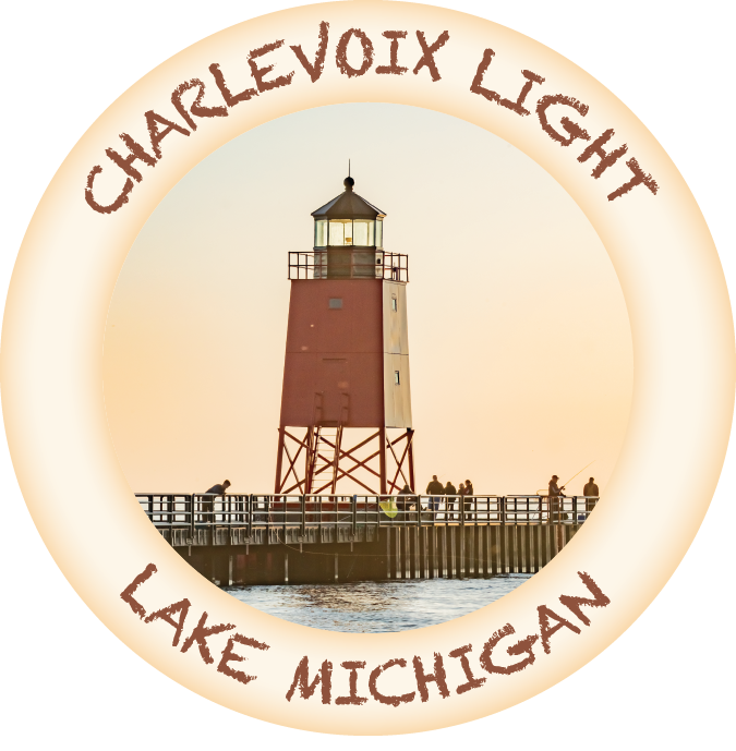 CHARLEVOIX LIGHT - 2.25" BUTTON MAGNET