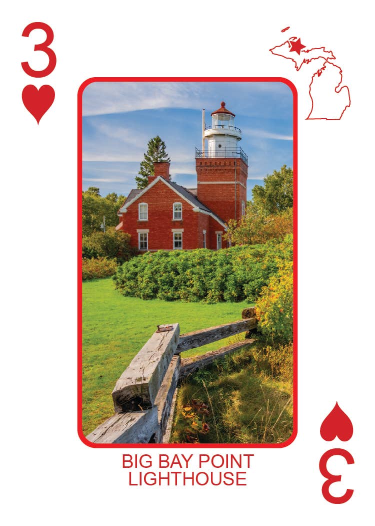 LIGHTHOUSES OF MICHIGAN - Playing Cards - Euchre Friendly