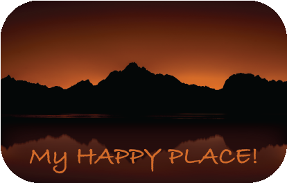 MY HAPPY PLACE | RECTANGULAR BUTTON MAGNET