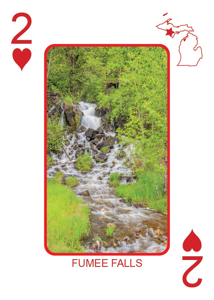 WATERFALLS OF MICHIGAN - Playing Cards - Euchre Friendly
