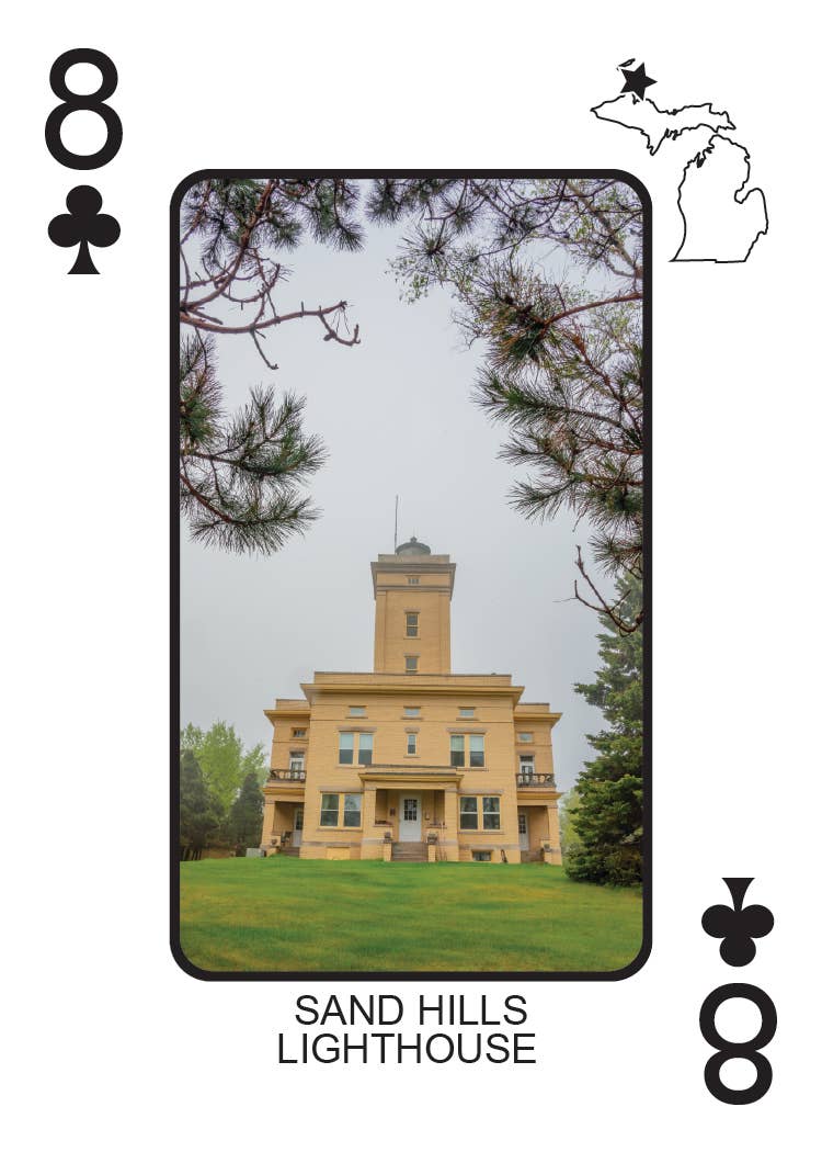 Image of LIGHTHOUSES OF MICHIGAN - Playing Cards - Euchre Friendly