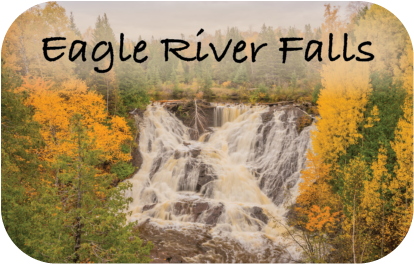 Image of EAGLE RIVER FALLS | RECTANGULAR BUTTON MAGNET