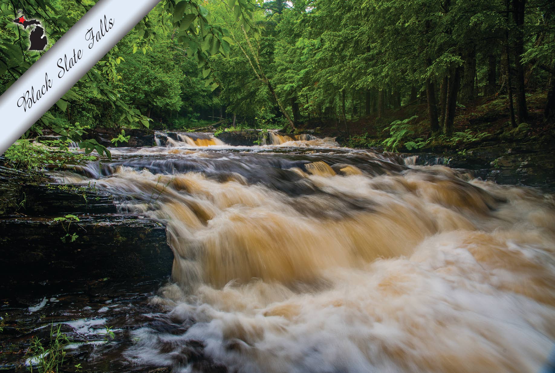Image of Black Slate Falls | Postcard