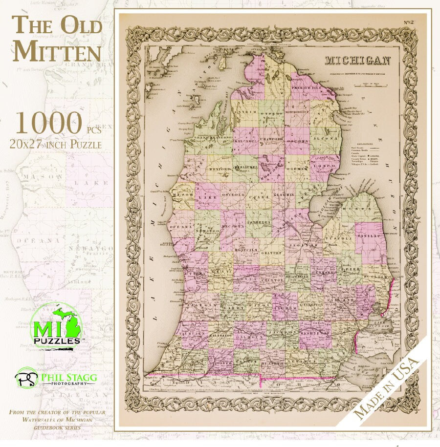 The Old Mitten - 1000 Piece Jigsaw Puzzle - MI Puzzles by Phil Stagg Photography