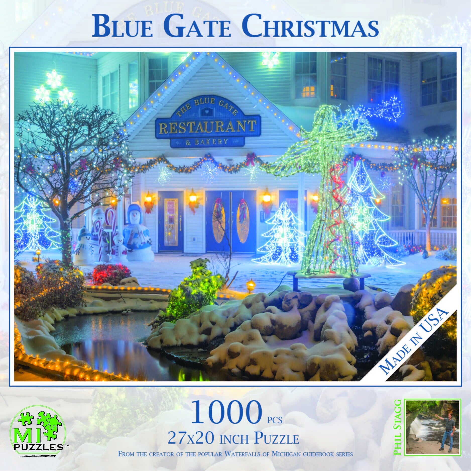 Blue Gate Christmas - 1000 Piece Jigsaw Puzzle - MI Puzzles by Phil Stagg Photography