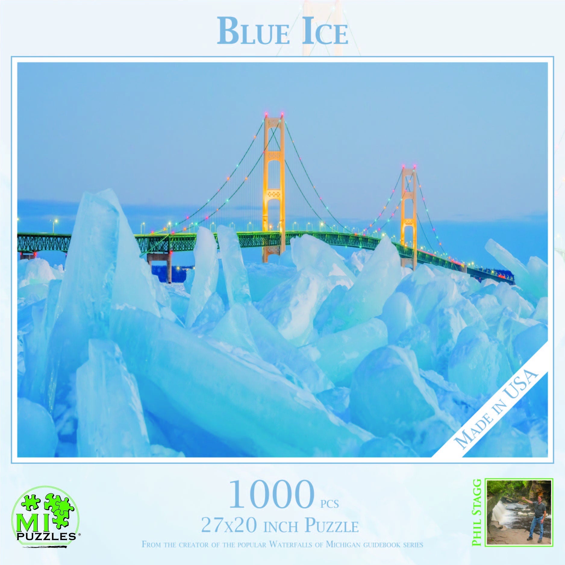 Blue Ice - 1000 Piece Jigsaw Puzzle - MI Puzzles by Phil Stagg Photography