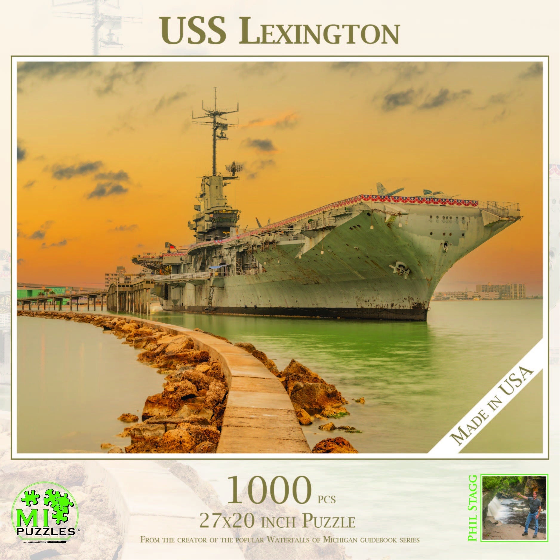 Image of USS Lexington - 1000 Piece Jigsaw Puzzle - MI Puzzles by Phil Stagg Photography