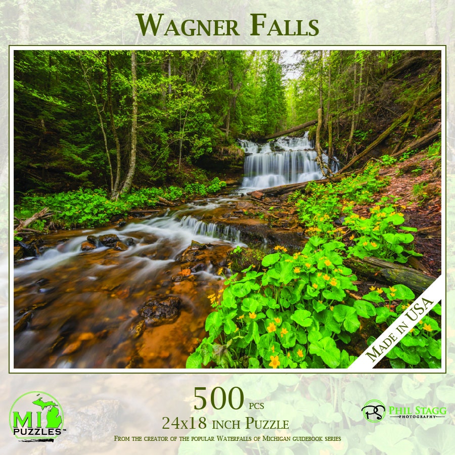 Image of Wagner Falls - 500 Piece Jigsaw Puzzle - MI Puzzles by Phil Stagg Photography