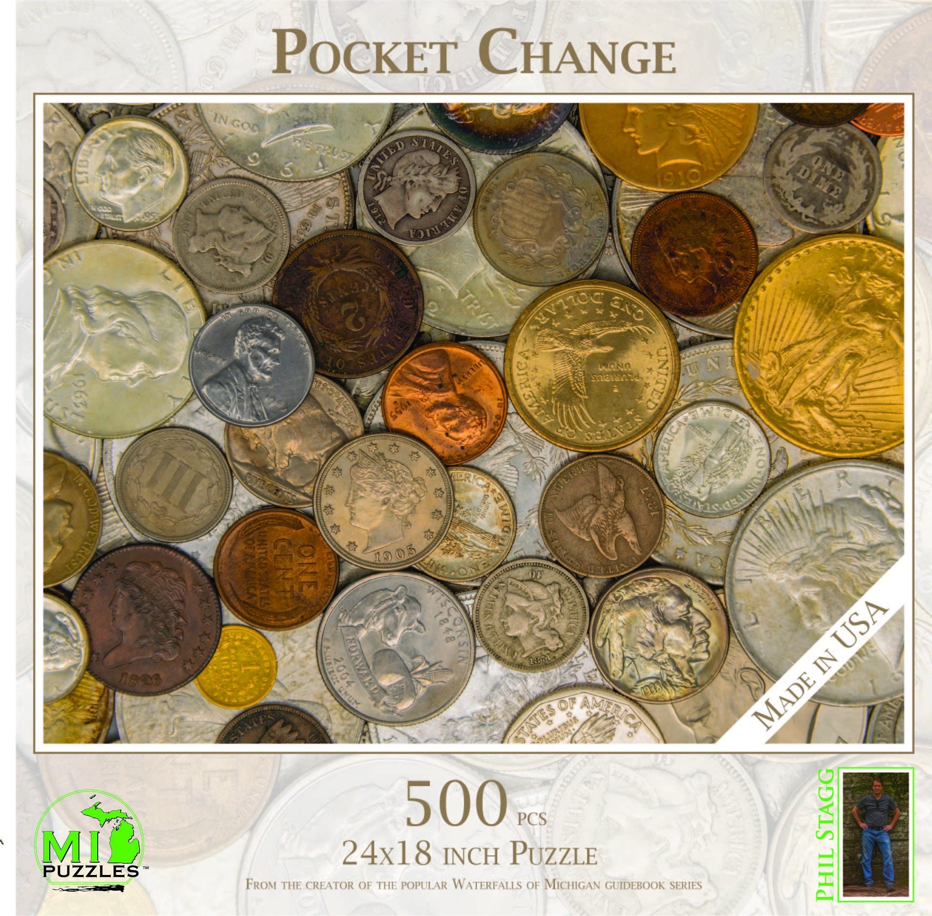 Pocket Change - 500 Piece Jigsaw Puzzle - MI Puzzles by Phil Stagg Photography