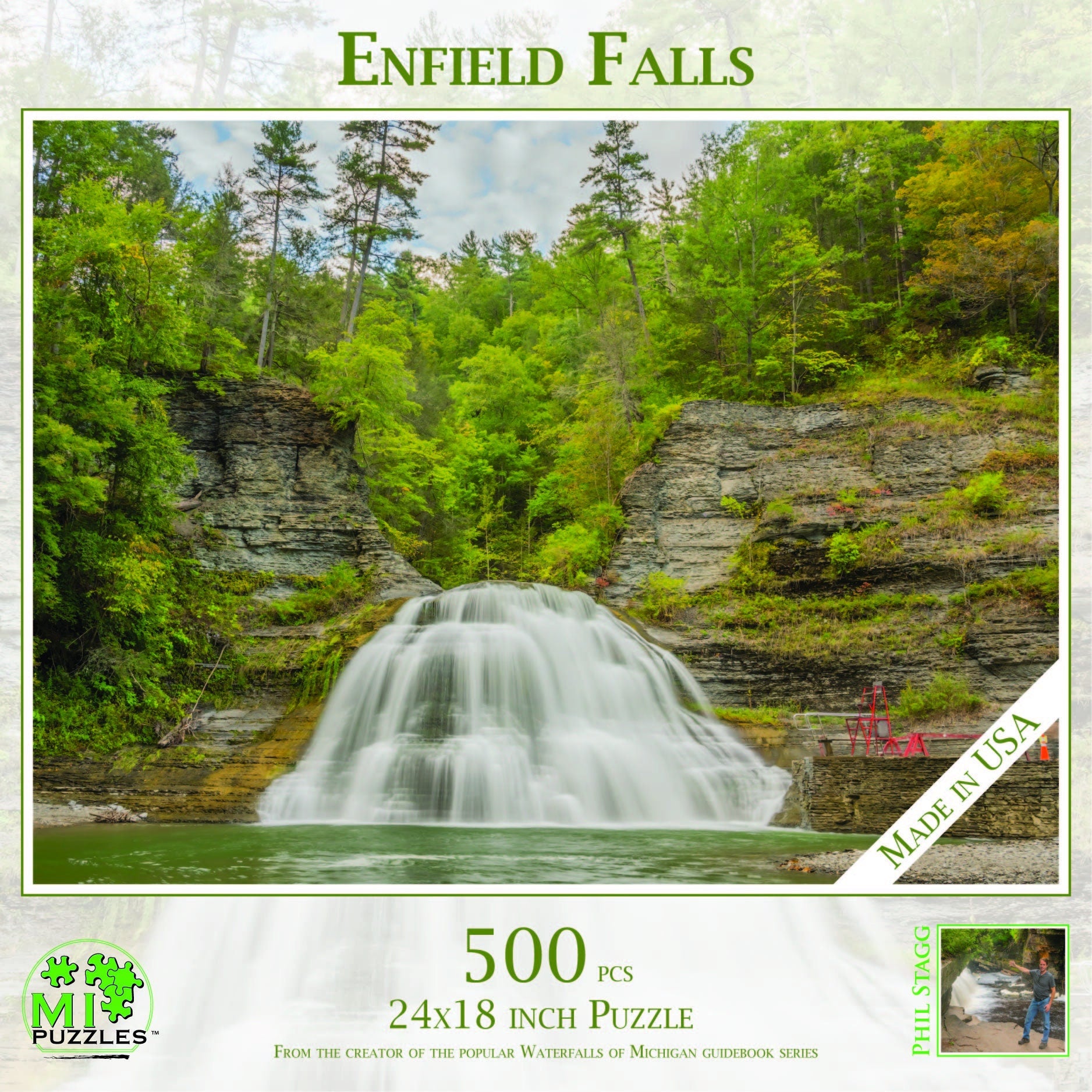 Enfield Falls - 500 Piece Jigsaw Puzzle - MI Puzzles by Phil Stagg Photography