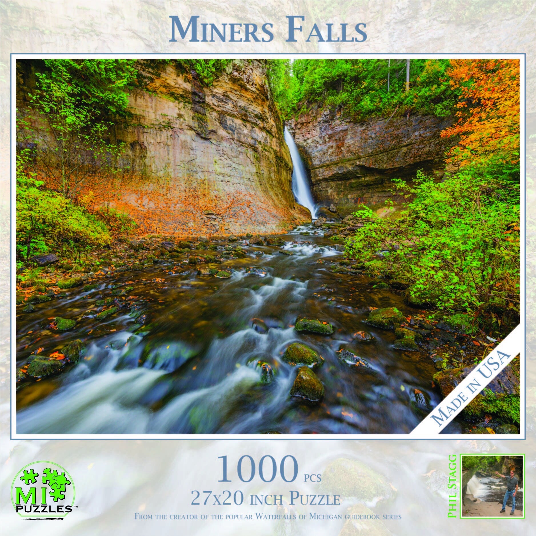 Image of Miners Falls - 1000 Piece Jigsaw Puzzle - MI Puzzles by Phil Stagg Photography