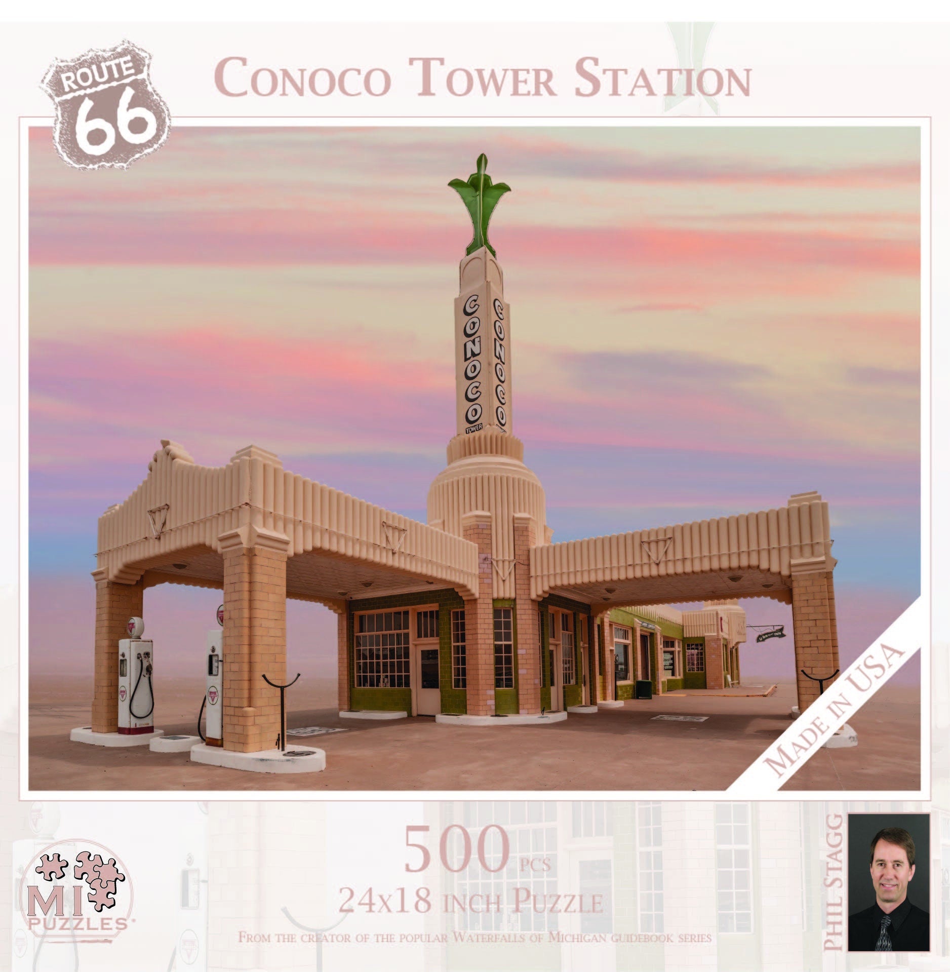 Conoco Tower Station - 500 Piece Jigsaw Puzzle - MI Puzzles by Phil Stagg Photography